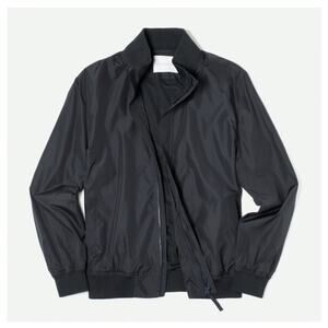 Flawed everlane black full zip bomber jacket large